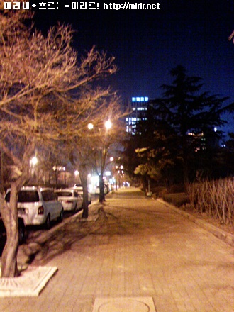 저녁에 전북대학교에서 전북은행 본점 방향으로